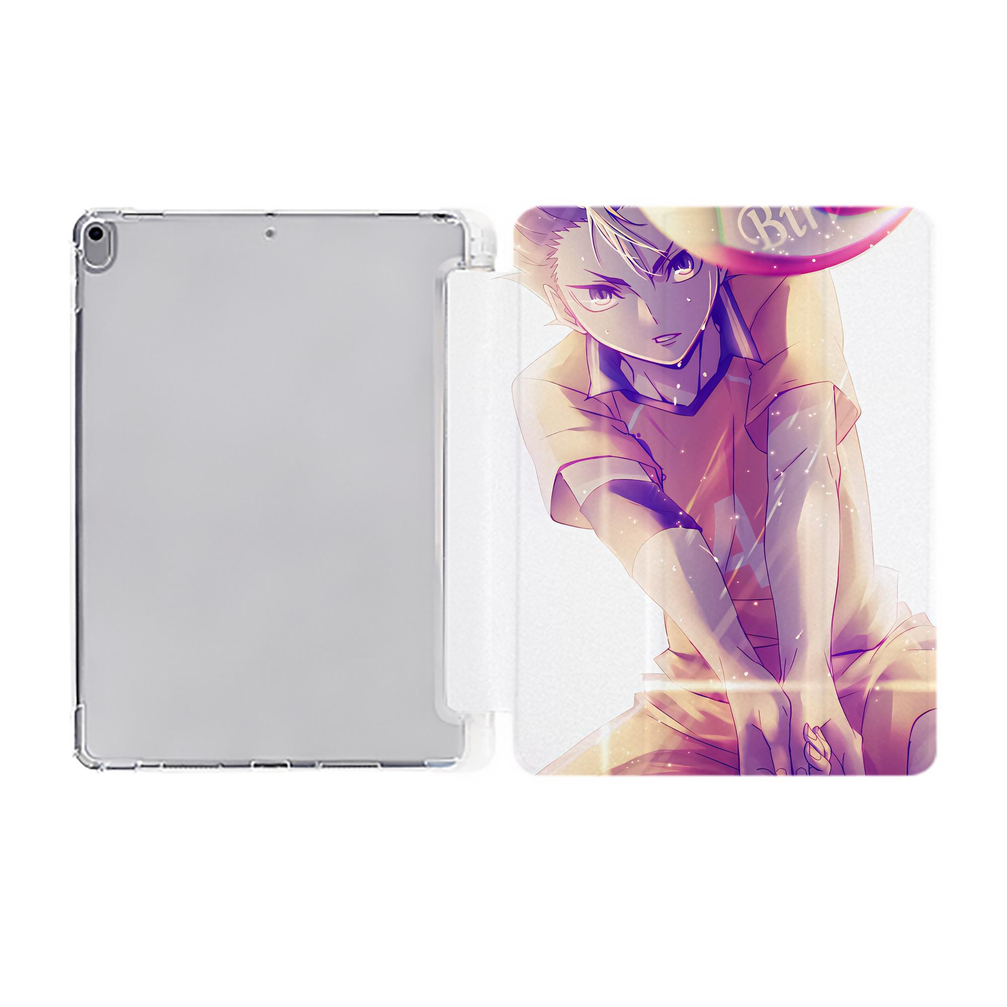 （画像用） ハイキュー!! Haikyu!! IPad ケース ペン収納付き 三つ折りスタンド PUレザー×シリコン 対応機種9.5/10.5/10.9インチ
